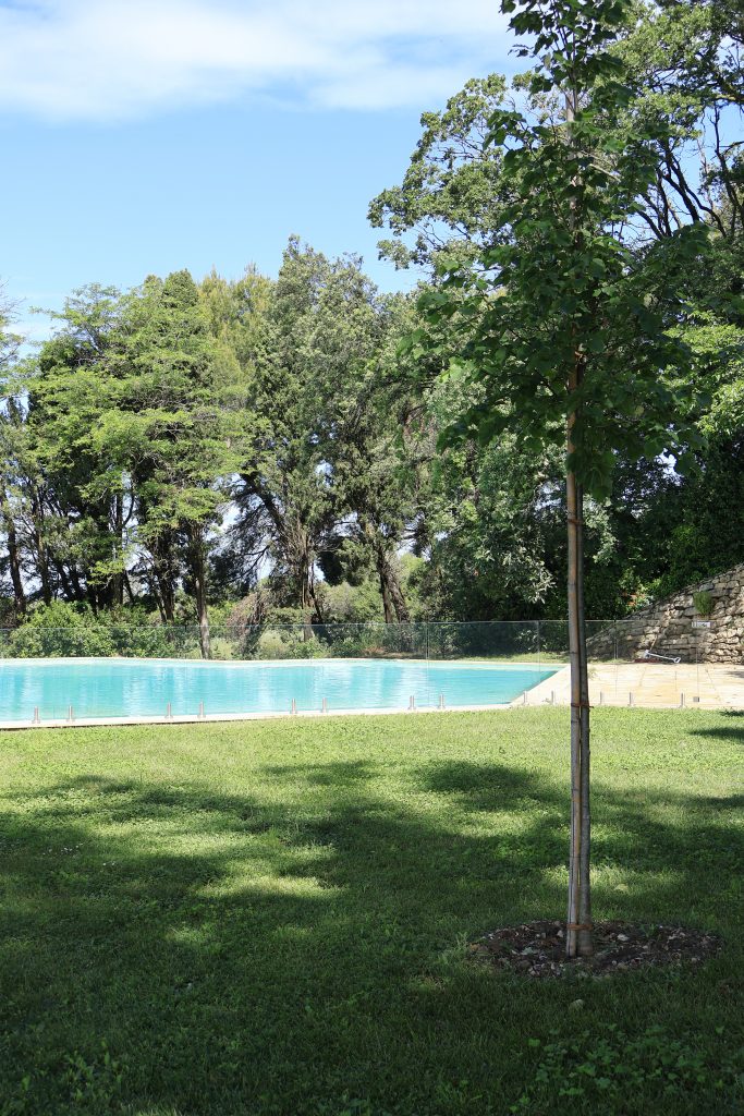 Piscine et parc arboré du Château Saint Laurent en Provence